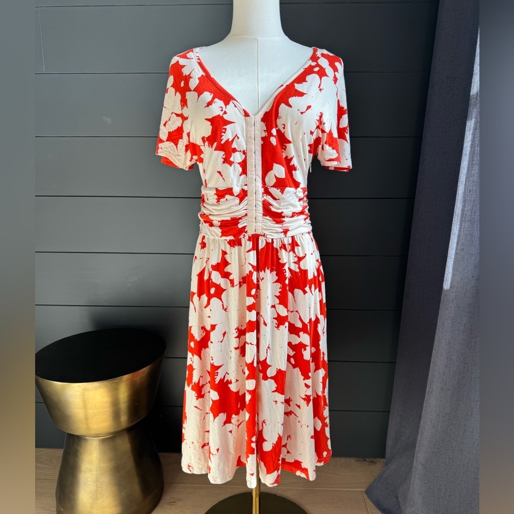 Maeve Anthropologie Summer Breeze   Floral Midi Dress Spring